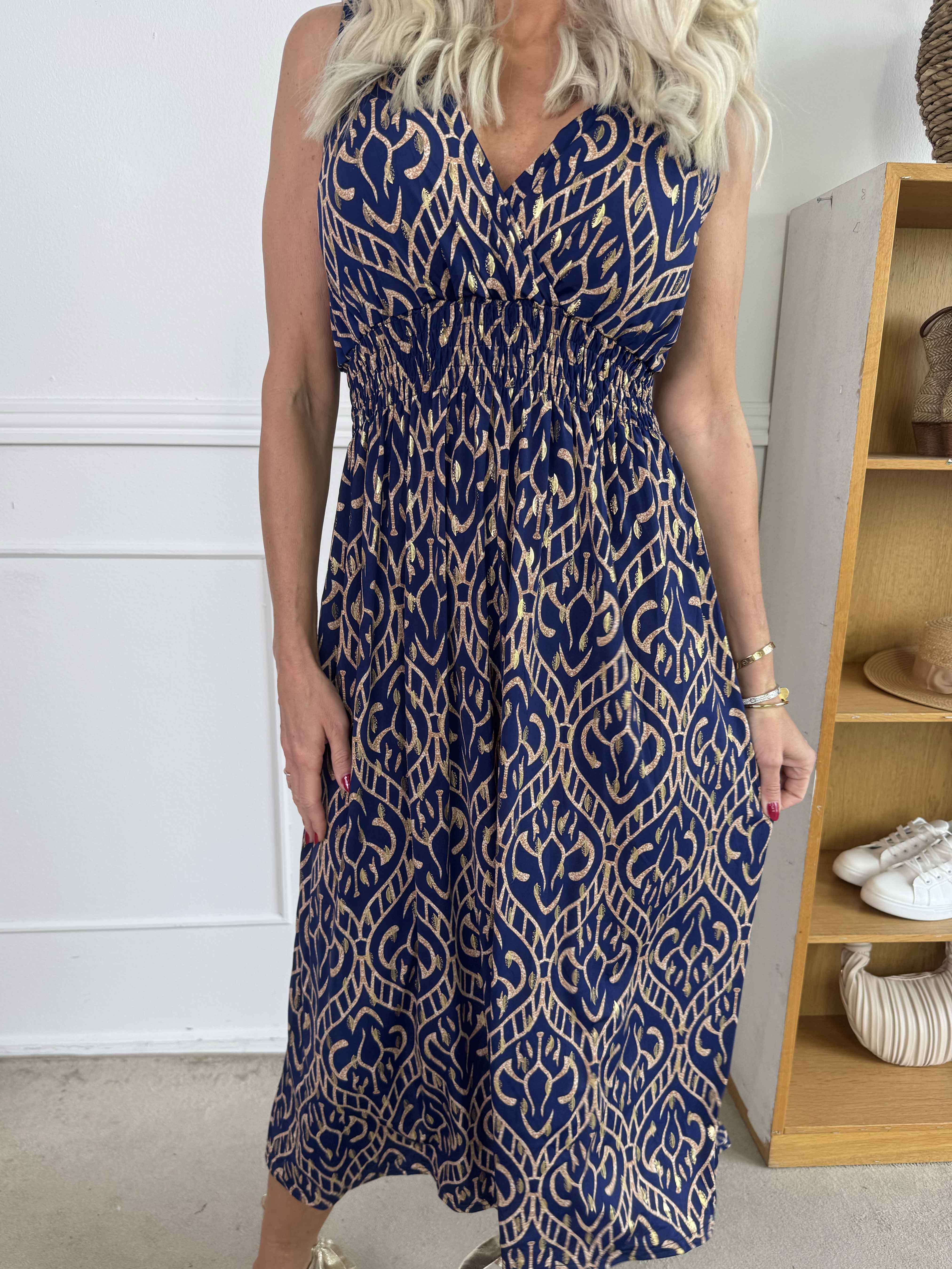 Camille - Axelbandsklänning i elastiskt tyg